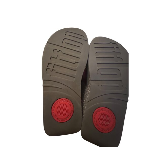 FitFlop Womens Shimmering Toe Post Sandals Size 6 Metallic Gray - Picture 5 of 7